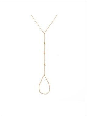 10K Solid Gold Beaded Hand Chain Bracelet Adjustable Fine Jewelry